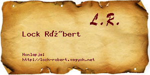 Lock Róbert névjegykártya